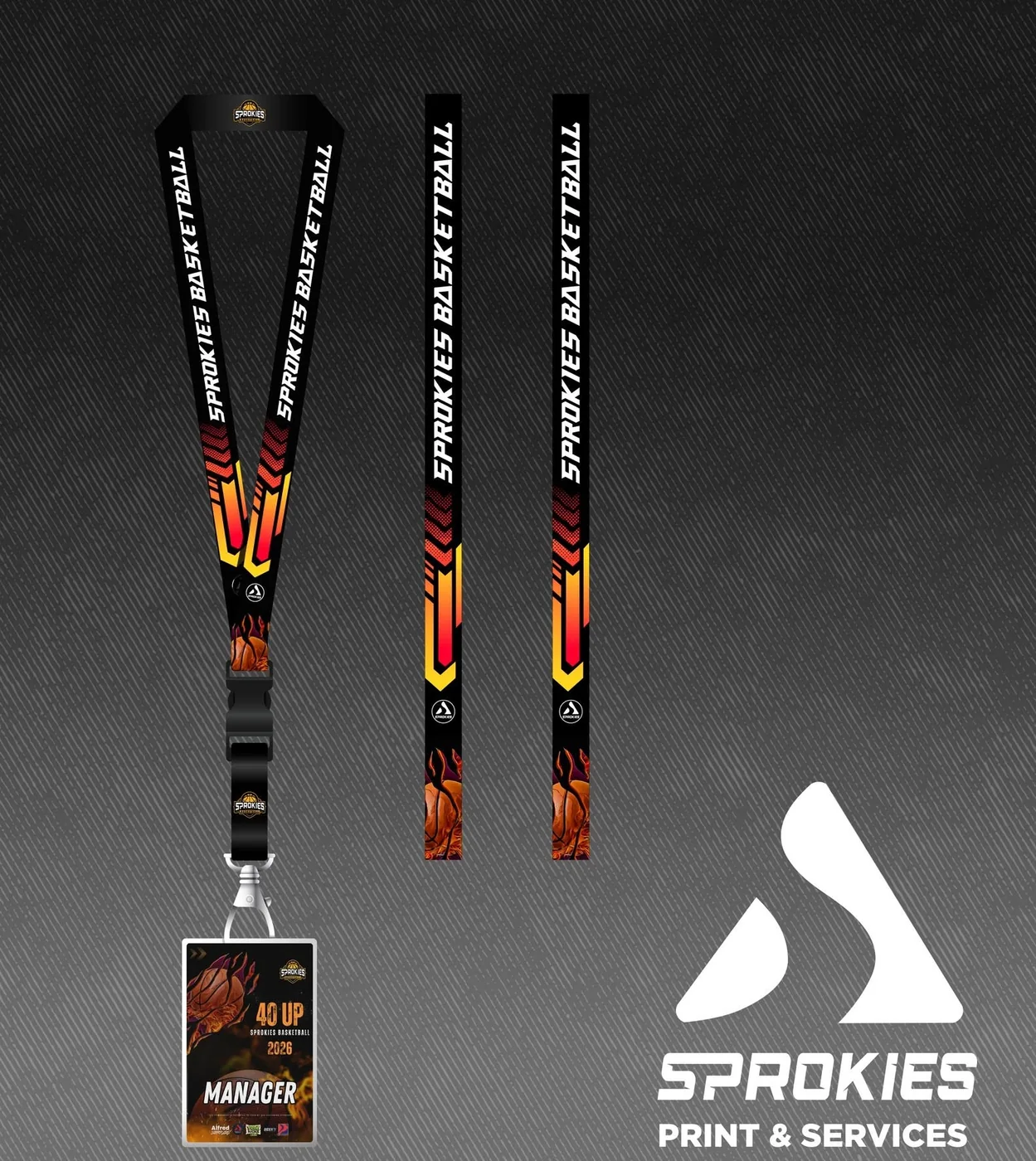 Sprokies Apparel lanyard design preview