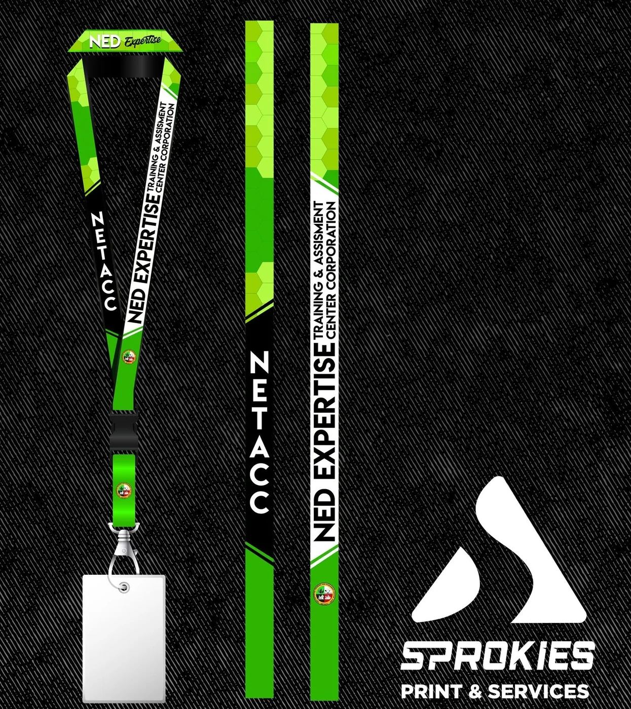 Sprokies Apparel lanyard design preview