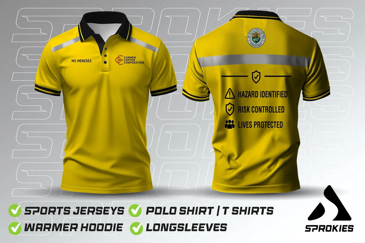 Sprokies Apparel polo shirts design preview