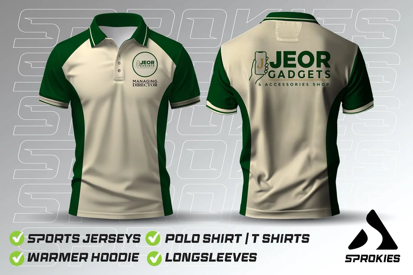 Sprokies Apparel polo shirts design preview