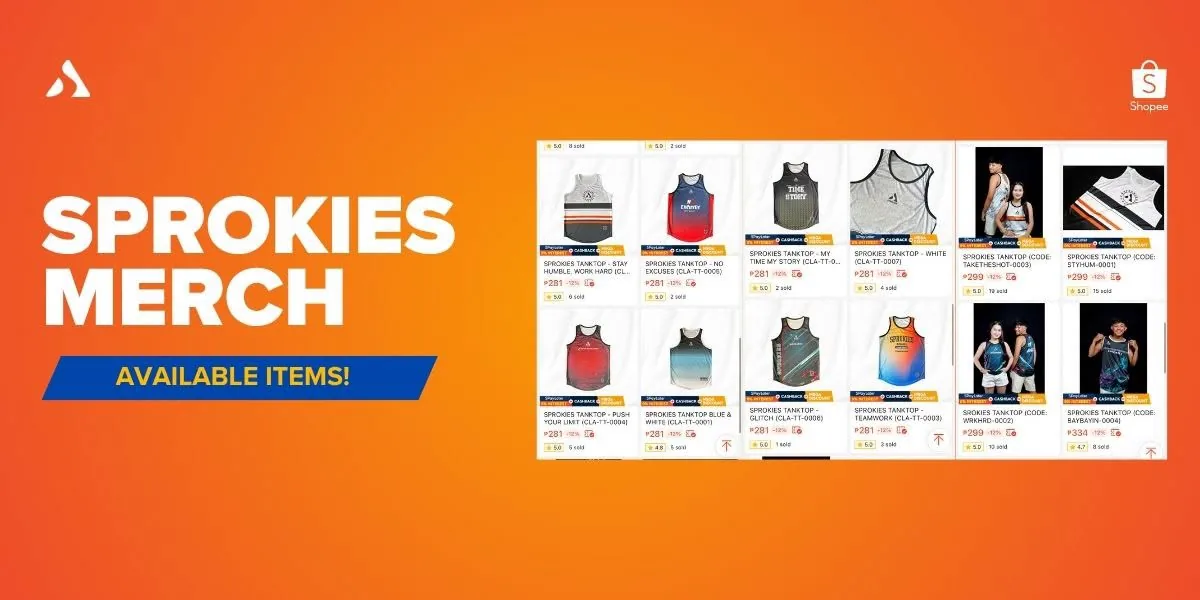 Sprokies merch available items on Shopee