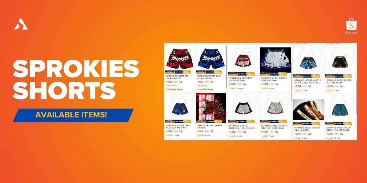 Sprokies shorts available items on Shopee